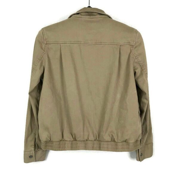 Pendleton Malin Snap Front Jacket Women's Medium Petite Tan Pockets Stretch - Picture 4 of 10